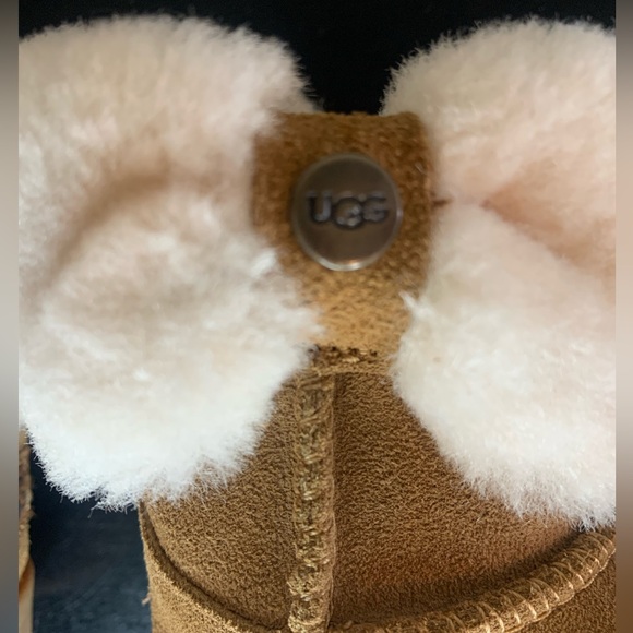 UGG Baby Girl RAMONA Boot CHESTNUT Suede INFANT Size 2/3 Small 6-12 Months - Picture 8 of 12